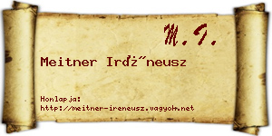 Meitner Iréneusz névjegykártya